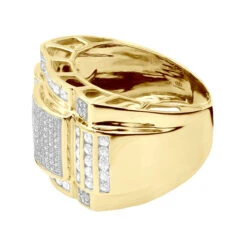 14K Yellow Gold Men's Diamond Ring 1.15ct 12 14K Yellow Gold Men's Diamond Ring 1.15ct -Jewelry Sales Store 14k gold mens diamond ring 115ct p 38780 backye