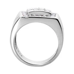 14K White Gold Men's Diamond Ring 1.32ct 11.3mm -Jewelry Sales Store 14k gold mens diamond ring 132ct p 27850 back white 20220426