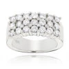 Luxurman Men's Diamond Ring 14K White Gold 1.5ct