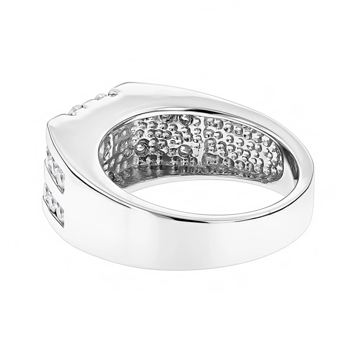 14K White Gold Men's Diamond Ring 1.55ct 4 14K White Gold Men's Diamond Ring 1.55ct - Image 4