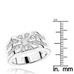 14K White Gold Men's Diamond Ring 1.55ct 10 14K White Gold Men's Diamond Ring 1.55ct -Jewelry Sales Store 14k gold mens diamond ring 155ct p 27840 rulerwh