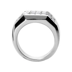 14K White Gold Men's Diamond Ring 1.68ct -Jewelry Sales Store 14k gold mens diamond ring 168ct p 27867 back white 20220426