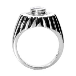 14K White Gold Men's Diamond Ring 2.20ct -Jewelry Sales Store 14k gold mens diamond ring 220ct p 27908 back white 20220426