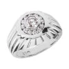 14K White Gold Men's Diamond Ring 2.20ct