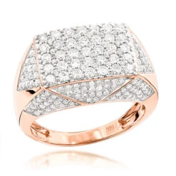 14K Yellow Gold Men's Diamond Ring 2.75ct Pinky Ring -Jewelry Sales Store 14k gold mens diamond ring 275ct pinky ring ro