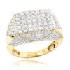 14K Yellow Gold Men's Diamond Ring 2.75ct Pinky Ring
