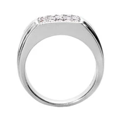 14K White Gold Men's Diamond Ring 2ct -Jewelry Sales Store 14k gold mens diamond ring 2ct p 27905 back white 20220426