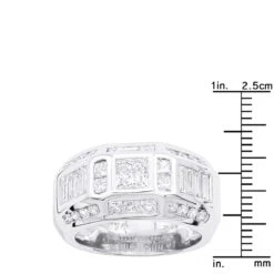 14K White Gold Men's Diamond Ring 3.53ct -Jewelry Sales Store 14k gold mens diamond ring 353ct p 22490 rulerwh 20200306