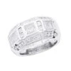 14K White Gold Men's Diamond Ring 3.53ct