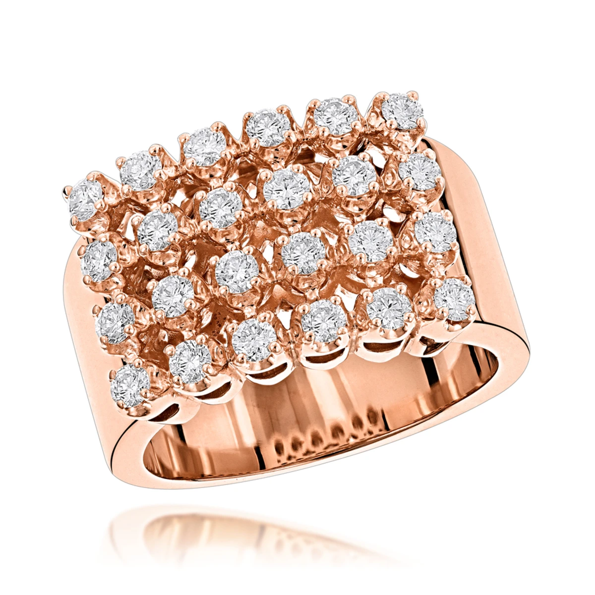 14K Yellow Gold Men's Diamond Ring 1.32ct 3 14K Yellow Gold Men's Diamond Ring 1.32ct - Image 3