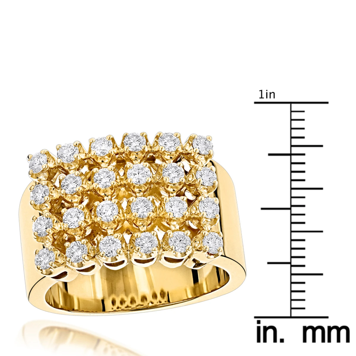 14K Yellow Gold Men's Diamond Ring 1.32ct 6 14K Yellow Gold Men's Diamond Ring 1.32ct - Image 6