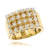 14K Yellow Gold Men's Diamond Ring 1.32ct
