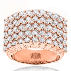 Unique 14K White Gold Men's 3.5ct Diamond Ring By Luxurman -Jewelry Sales Store 14k gold mens diamond rings collection piece 347ct p 5914 ro