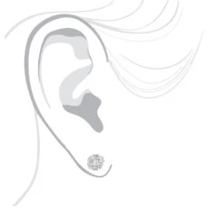 14K Yellow Gold Men's Diamond Stud Earring | Single Earring Cluster Design 1 Carat Look -Jewelry Sales Store 14k gold mens diamond stud earring single earring cluster design 1 carat look body yellow 1