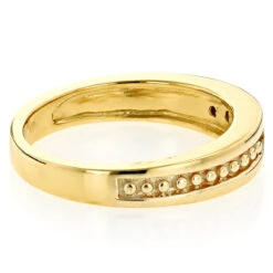 14K Yellow Gold Men's Diamond Wedding Band 0.25ct 4.6mm -Jewelry Sales Store 14k gold mens diamond wedding band 025ct p 27430 backye