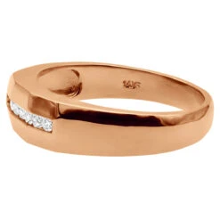 14K White Gold Men's Diamond Wedding Band 0.25ct 5.5mm -Jewelry Sales Store 14k gold mens diamond wedding band 025ct p 27547 back rose