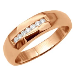 14K White Gold Men's Diamond Wedding Band 0.25ct 5.5mm -Jewelry Sales Store 14k gold mens diamond wedding band 025ct p 27547 rose