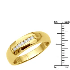 14K White Gold Men's Diamond Wedding Band 0.25ct 5.5mm -Jewelry Sales Store 14k gold mens diamond wedding band 025ct p 27547 ruler yellow