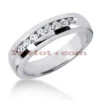 14K White Gold Men's Diamond Wedding Band 0.32ct 5.9mm