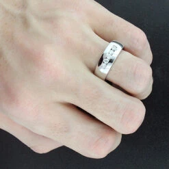 5 Stone 14K White Gold Men's Diamond Wedding Band 0.4ct -Jewelry Sales Store 14k gold mens diamond wedding band 040ct p 27506bod