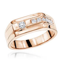 14K White Gold Men's Diamond Wedding Band 0.45ct 8.1mm -Jewelry Sales Store 14k gold mens diamond wedding band 045ct p 25557 ro