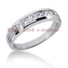 14K White Gold Men's Diamond Wedding Band 0.70ct 5mm