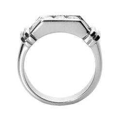 14K White Gold Men's Diamond Wedding Band 0.75ct 5.9mm -Jewelry Sales Store 14k gold mens diamond wedding band 075ct p 25608 back white 20220426