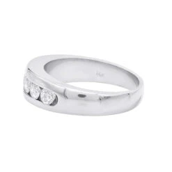 14K White Gold Men's Diamond Wedding Band 0.90ct 6.2mm -Jewelry Sales Store 14k gold mens diamond wedding band 090ct p 25559 backwh