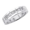 14K White Gold Men's Diamond Wedding Band 0.98ct
