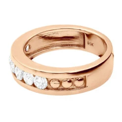 14K White Gold Men's Diamond Wedding Band 1.05ct 6.3mm -Jewelry Sales Store 14k gold mens diamond wedding band 105ct p 27589 back rose