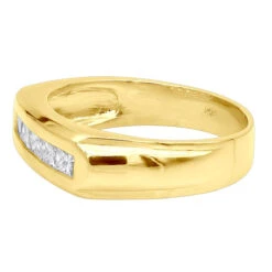14K Yellow Gold Men's Diamond Wedding Band 1ct 7.4mm -Jewelry Sales Store 14k gold mens diamond wedding band 1ct p 27601 backye