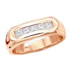 14K Yellow Gold Men's Diamond Wedding Band 1ct 7.4mm -Jewelry Sales Store 14k gold mens diamond wedding band 1ct p 27601 ro