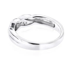 14K White Gold Men's Diamond Wedding Ring 0.11ct -Jewelry Sales Store 14k gold mens diamond wedding ring 010ct p 27414 backwh