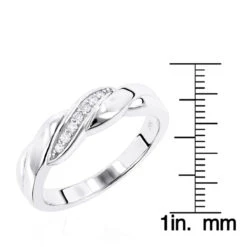 14K White Gold Men's Diamond Wedding Ring 0.11ct -Jewelry Sales Store 14k gold mens diamond wedding ring 010ct p 27414 rulerwh
