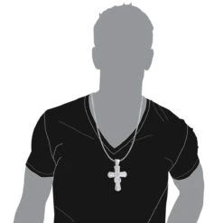 Hip Hop 14K White Gold Men's Large Diamond Cross Pendant 4ct -Jewelry Sales Store 14k gold mens large diamond cross pendant 475ct p 6591 bodwh