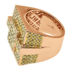 14K White Gold Men's Pave Diamond Ring 4 Carats Of Diamonds -Jewelry Sales Store 14k gold mens pave diamond ring 4 carats of diamonds YDbackro