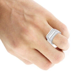 14K White Gold Men's Round & Baguette Diamonds Ring 1.60ct 10 14K White Gold Men's Round & Baguette Diamonds Ring 1.60ct -Jewelry Sales Store 14k gold mens round baguette diamonds ring 160ct p 27843 bodwh