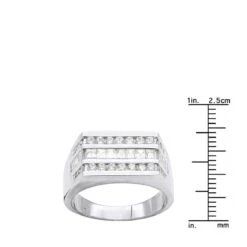 14K White Gold Men's Round & Baguette Diamonds Ring 1.60ct 11 14K White Gold Men's Round & Baguette Diamonds Ring 1.60ct -Jewelry Sales Store 14k gold mens round baguette diamonds ring 160ct p 27843 ruler