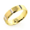 14K Yellow Gold Ornamented Wedding Band For Men