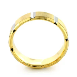 14K Yellow Gold Ornamented Wedding Band For Men -Jewelry Sales Store 14k gold onamented wedding band for men 4