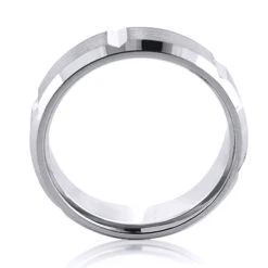 14K White Gold Ornamented Men's Wedding Band -Jewelry Sales Store 14k gold ornamented mens wedding band 4