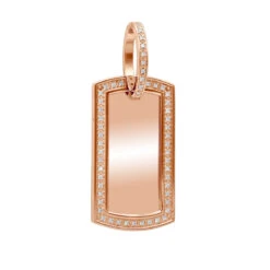 Customizable 14K Yellow Gold Oversized Diamond Dog Tag Pendant For Men 1 Carat -Jewelry Sales Store 14k gold oversized diamond dog tag pendant 1 carat p 5827 ro