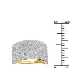 14K Yellow Gold Pave Diamond Wedding Band 1.26ct -Jewelry Sales Store 14k gold pave diamond wedding band 126ct p 41416 rulerye