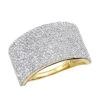 14K Yellow Gold Pave Diamond Wedding Band 1.26ct