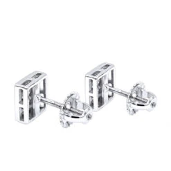 14K White Gold Princess Cut Diamond Stud Earrings 0.54ct -Jewelry Sales Store 14k gold princess cut diamond stud earrings 054ct p 158 backwh