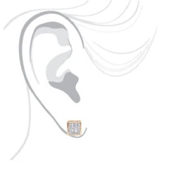 14K White Gold Princess Cut Diamond Stud Earrings 0.54ct -Jewelry Sales Store 14k gold princess cut diamond stud earrings 054ct p 158 bodro