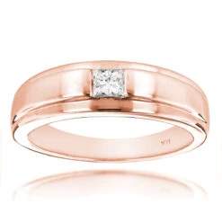 Solitaire 14K White Gold Princess Cut Diamond Wedding Band 0.25ct -Jewelry Sales Store 14k gold princess cut diamond wedding band 025ct p 7008 ro