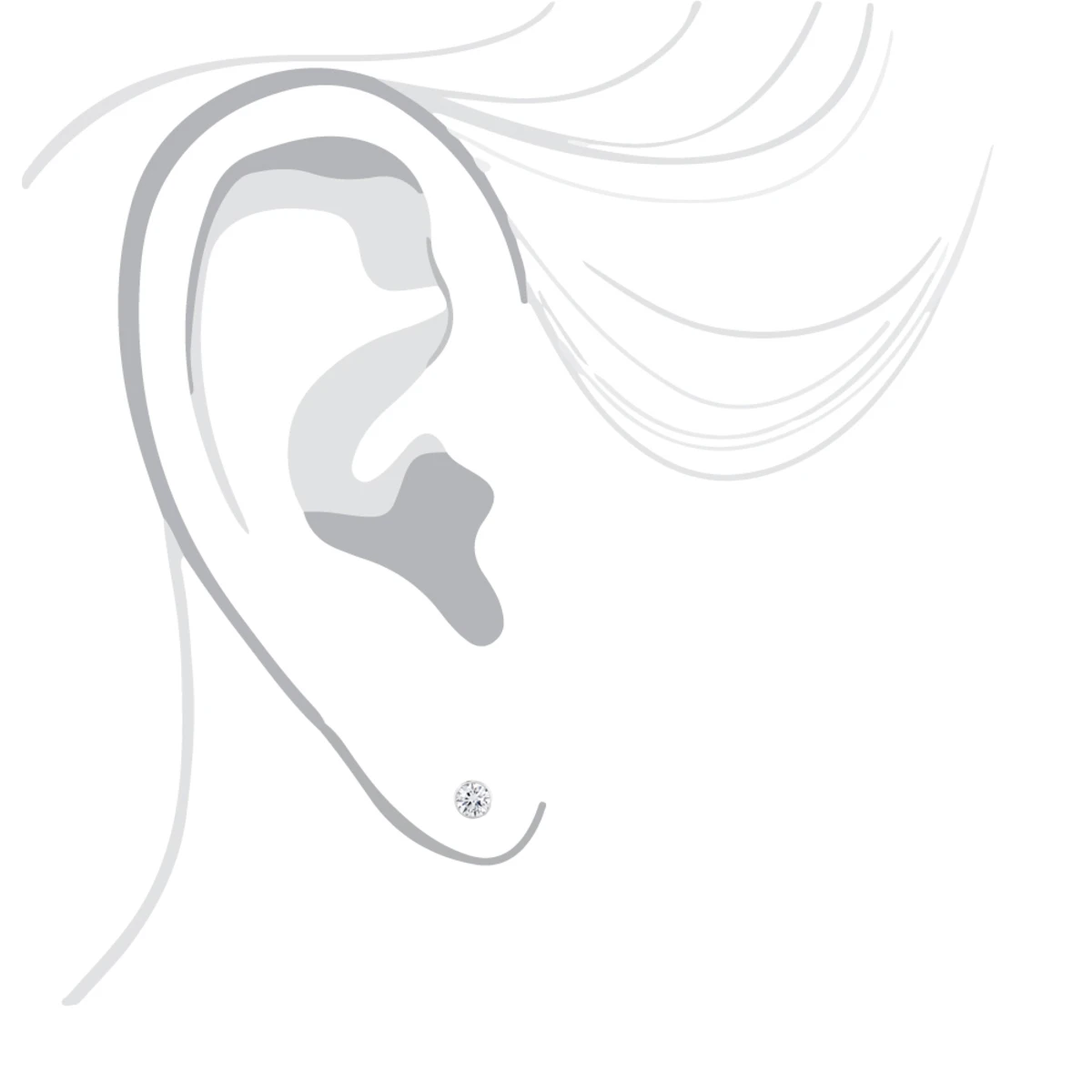 14K White Gold Round Diamond Bezel Earrings Studs 0.33ct 5 14K White Gold Round Diamond Bezel Earrings Studs 0.33ct - Image 5