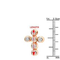 14K Rose Gold Round Diamond Cross Necklace 0.60ct By Luxurman -Jewelry Sales Store 14k gold round diamond cross necklace 060ct p 26542 rulerro