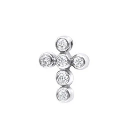 14K Rose Gold Round Diamond Cross Necklace 0.60ct By Luxurman -Jewelry Sales Store 14k gold round diamond cross necklace 060ct p 26542 wh